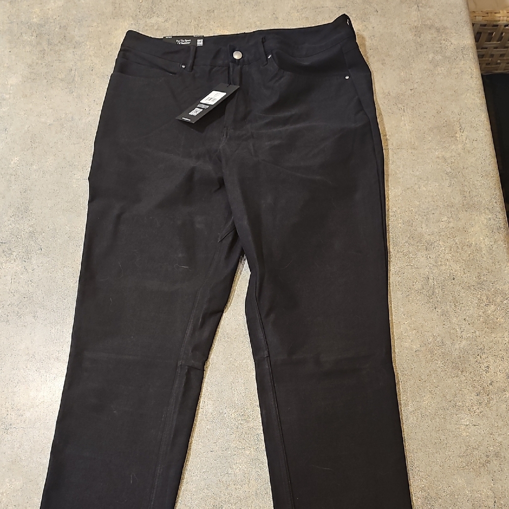 Black Straight-Leg Pants